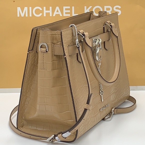 Michael Kors Hamilton Medium
Satchel Crossbody Croc Embossed
CAMEL COLOR - Picture 3 of 14